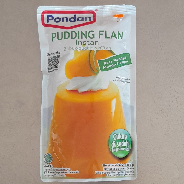 Pondan Pudding Flan Mangga