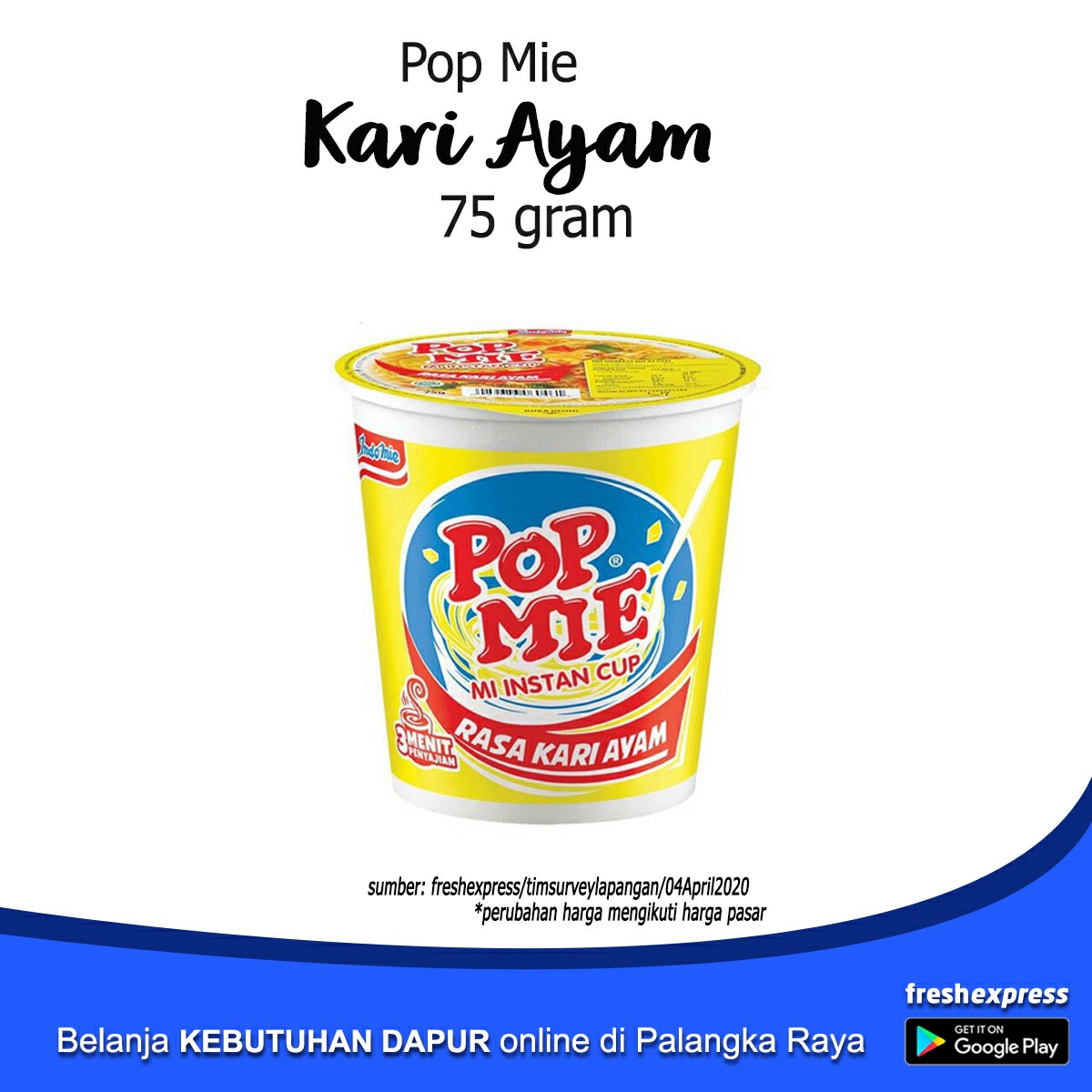 Pop Mie Kari Ayam 75 Gram