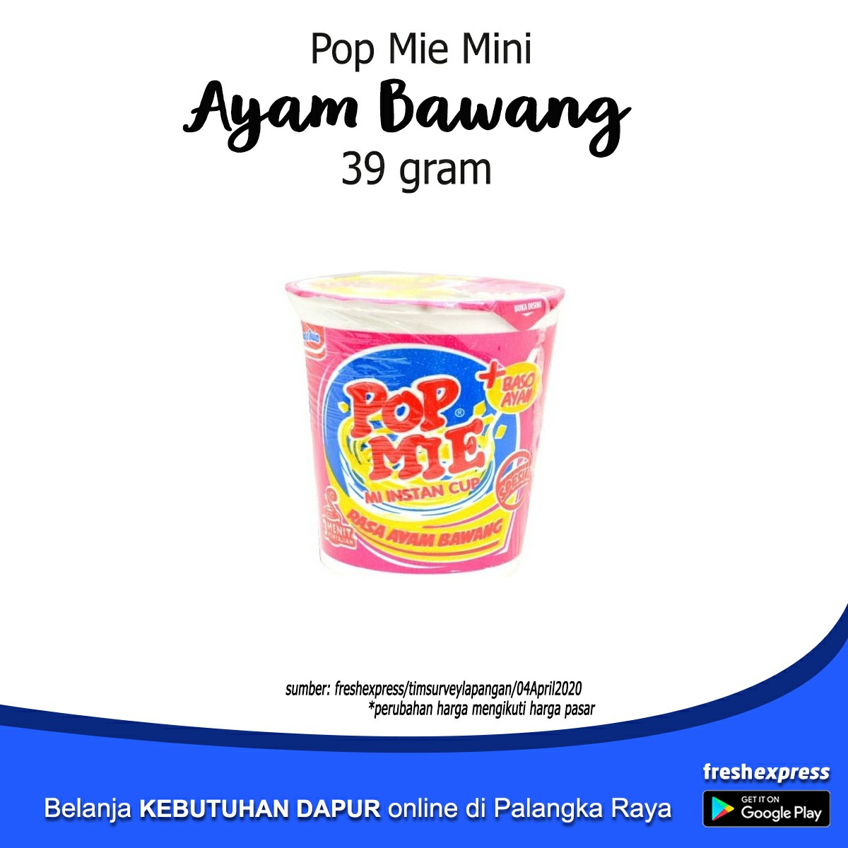 Pop Mie Mini Ayam Bawang 39 Gram