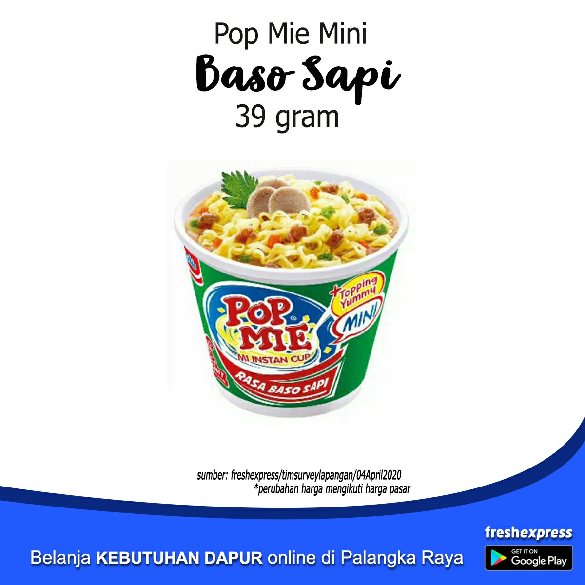 Pop Mini Baso Sapi 39 Gram