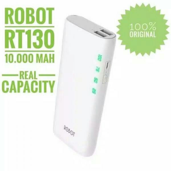 Power Bank Robot Original RT130 Kap10000 MAh 5