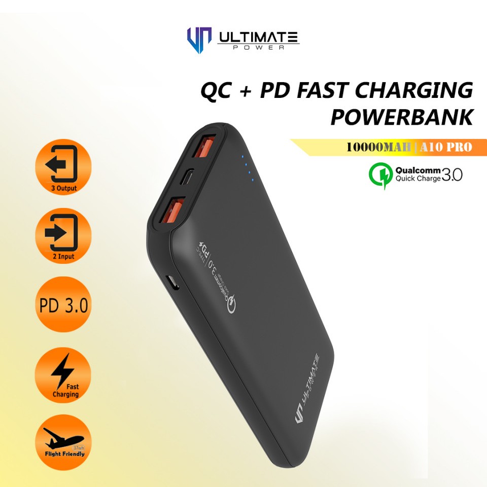 Powerbank ULTIMATE POWER 10000mAh Quick Charging A10 Pro