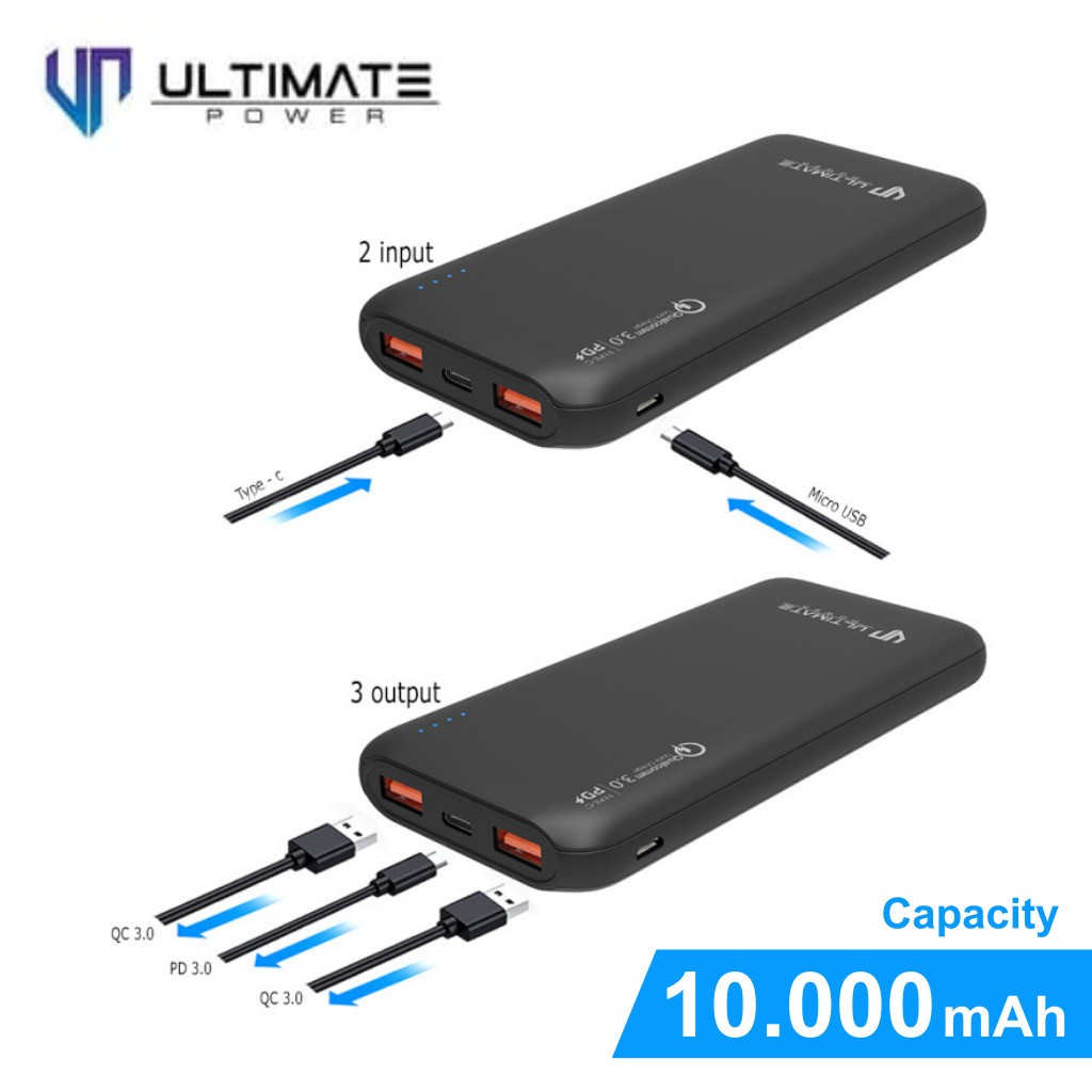 Powerbank ULTIMATE POWER 10000mAh Quick Charging A10 Pro 2