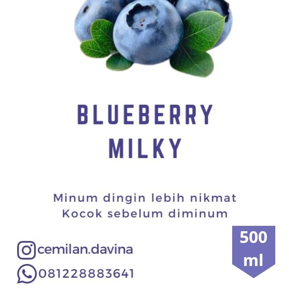 Premium Drink Blueberry Milky