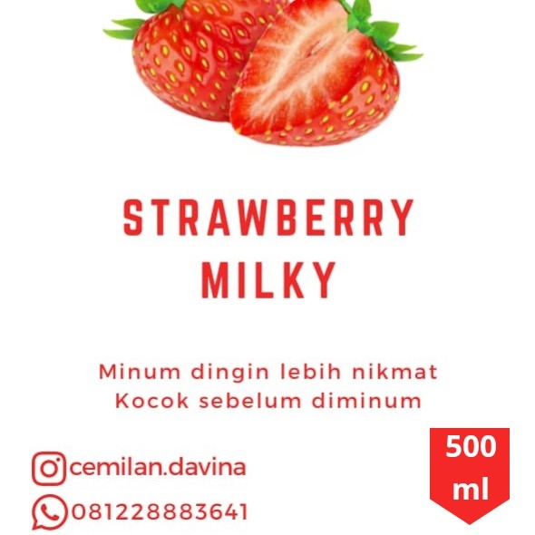 Premium Drink Strawberry Milky