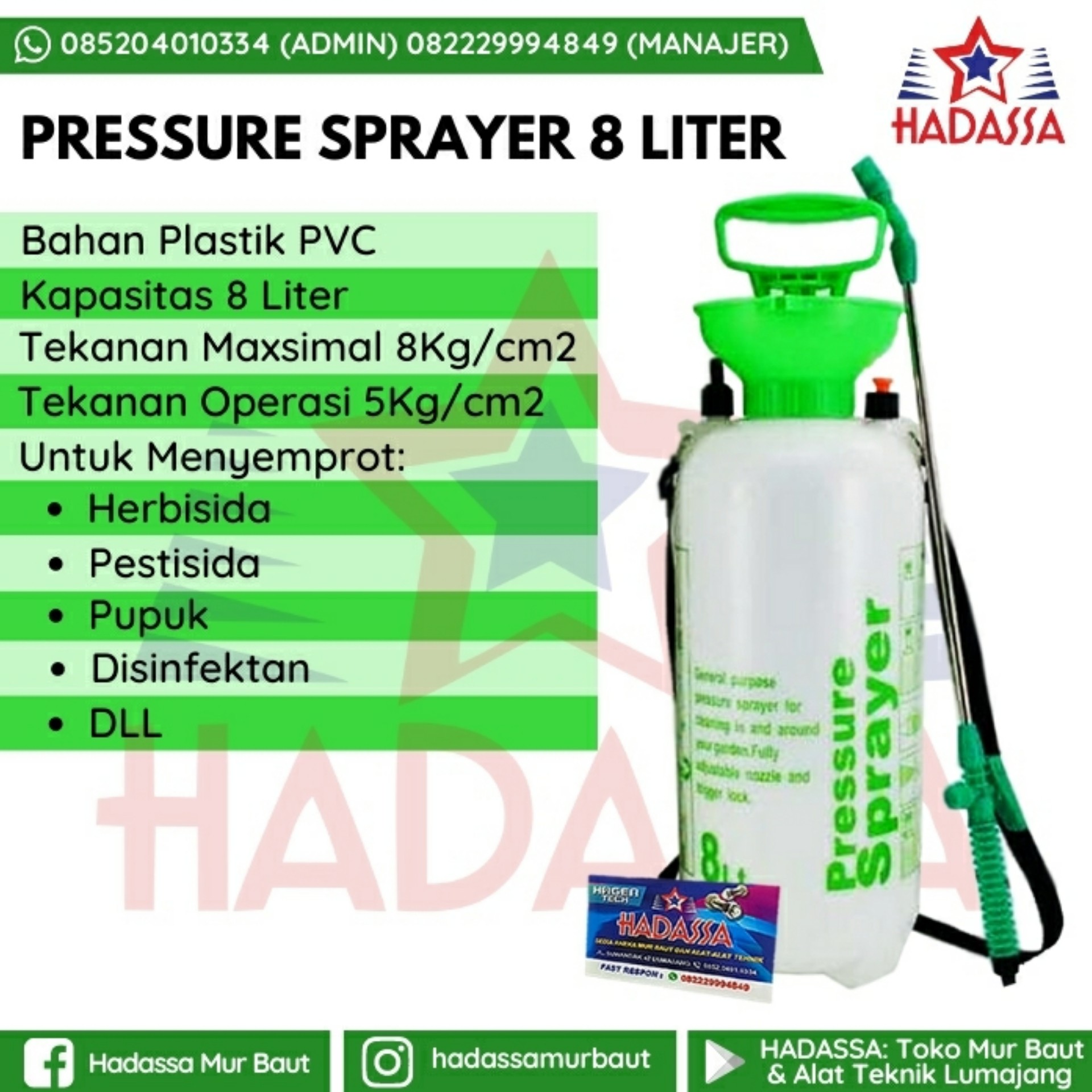 Pressure Sprayer 8 Liter