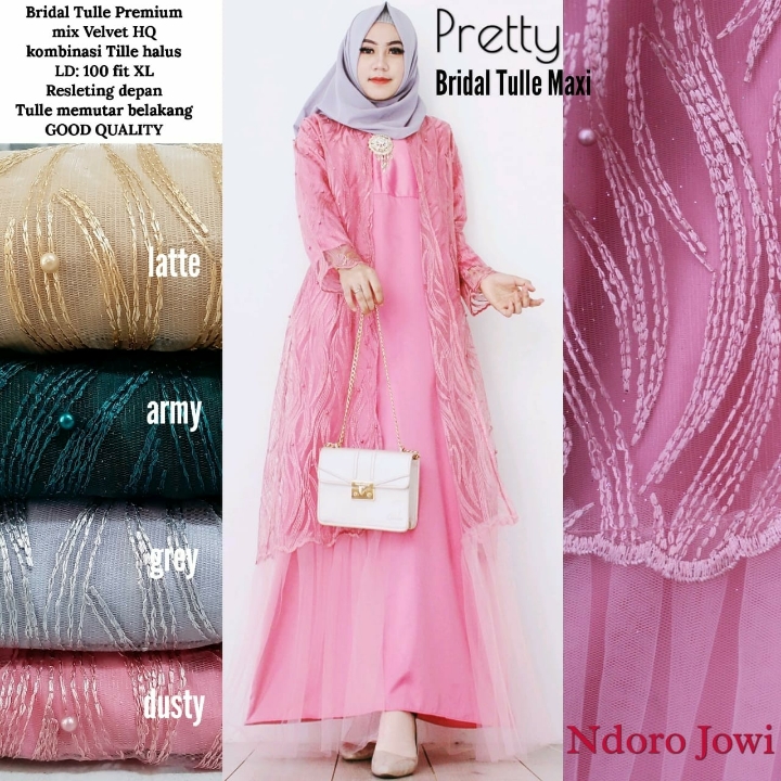 Pretty Bridal Tule Maxy