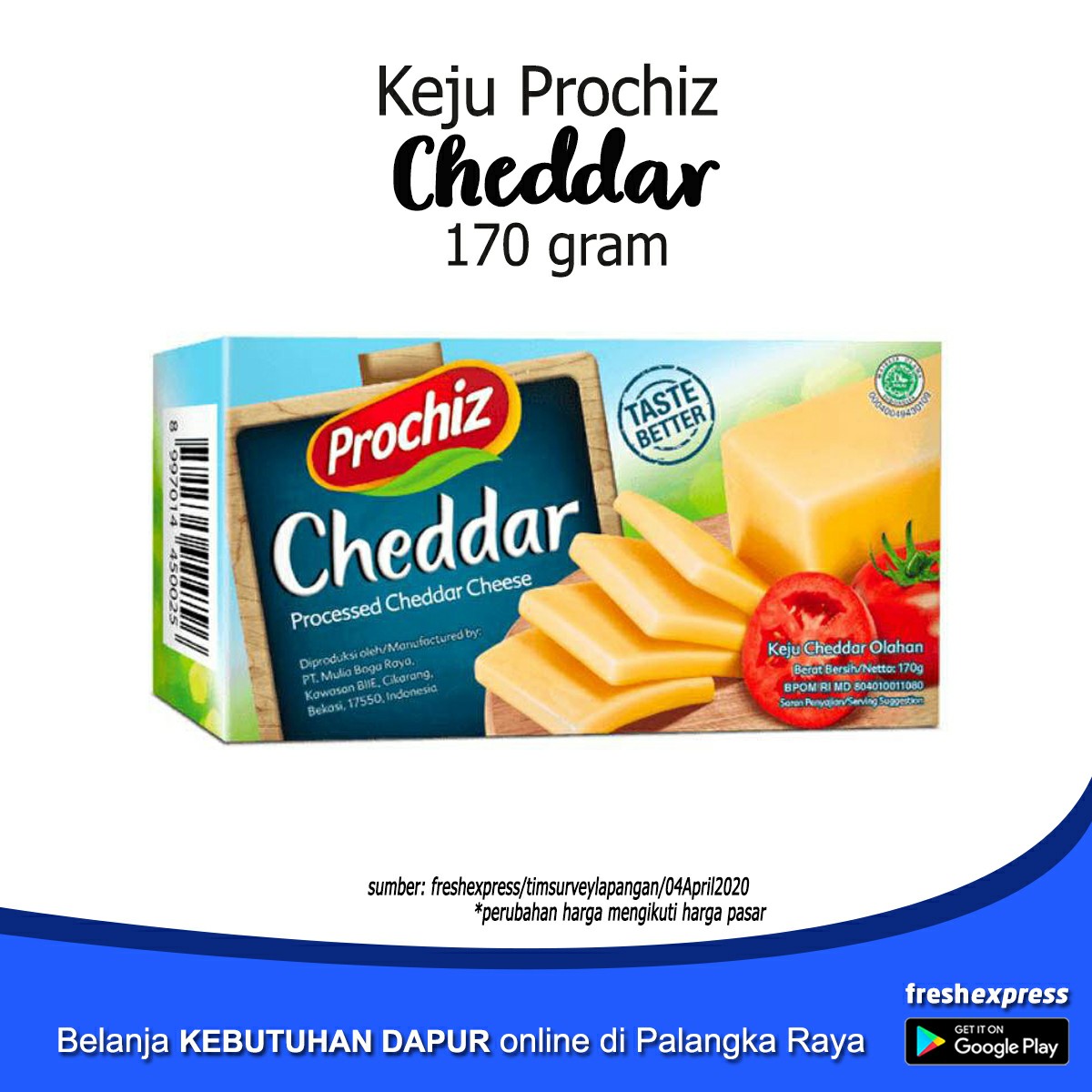 Prochiz Cheddar 170 Gram