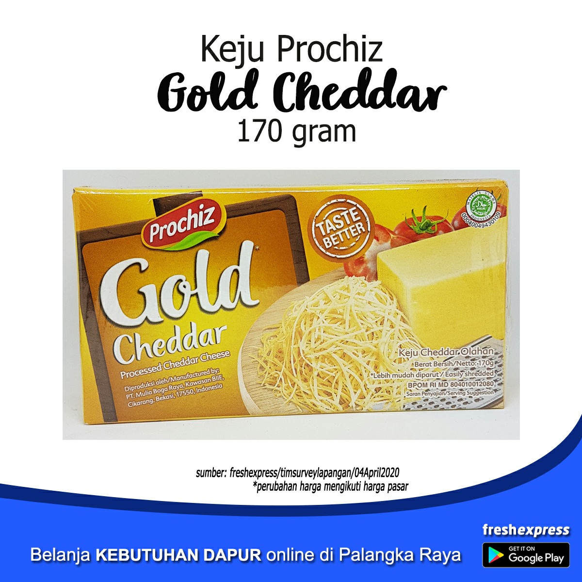 Prochiz Gold Cheddar 170 Gram