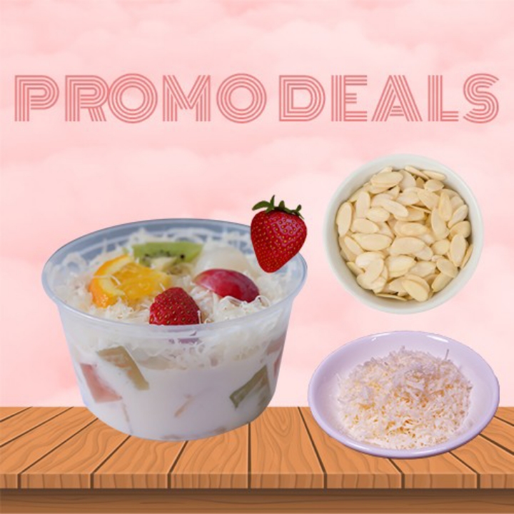 Promo Deals Salad Size Single 300ml Extra Cheese Extra Almond