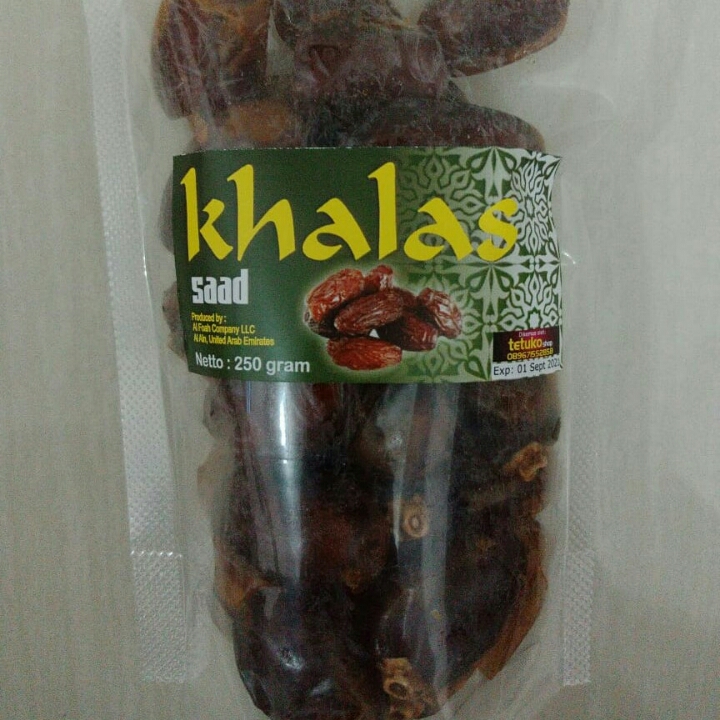 Promo Kurma Khalas Saad 250 gram daging tebal manis enak lembut