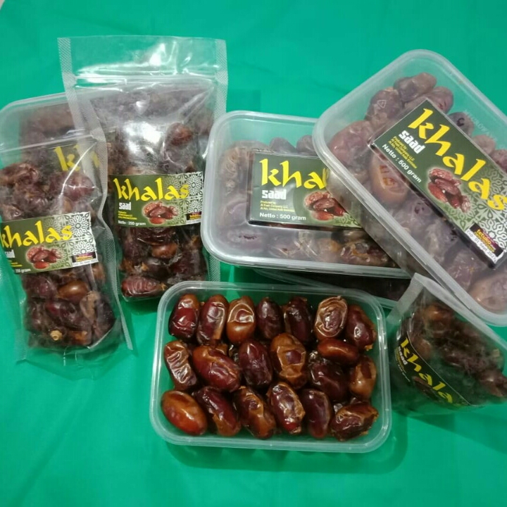 Promo Kurma Khalas Saad 250 gram daging tebal manis enak lembut 3