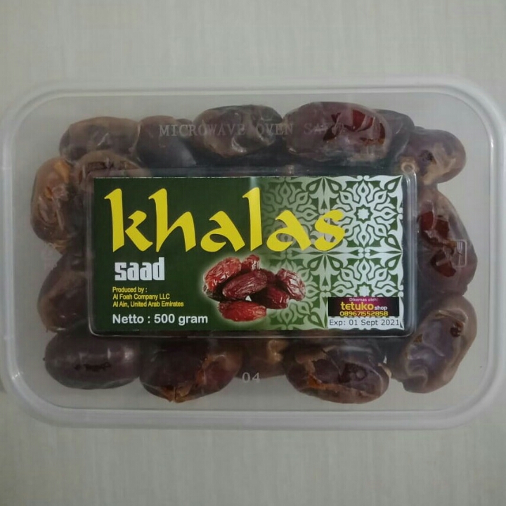 Promo Kurma Khalas Saad 500 gram daging tebal manis enak lembut 