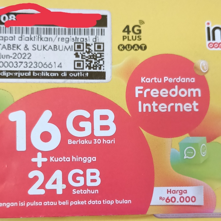 Promo Perdana Im3 Paket Samapi 16gb 4