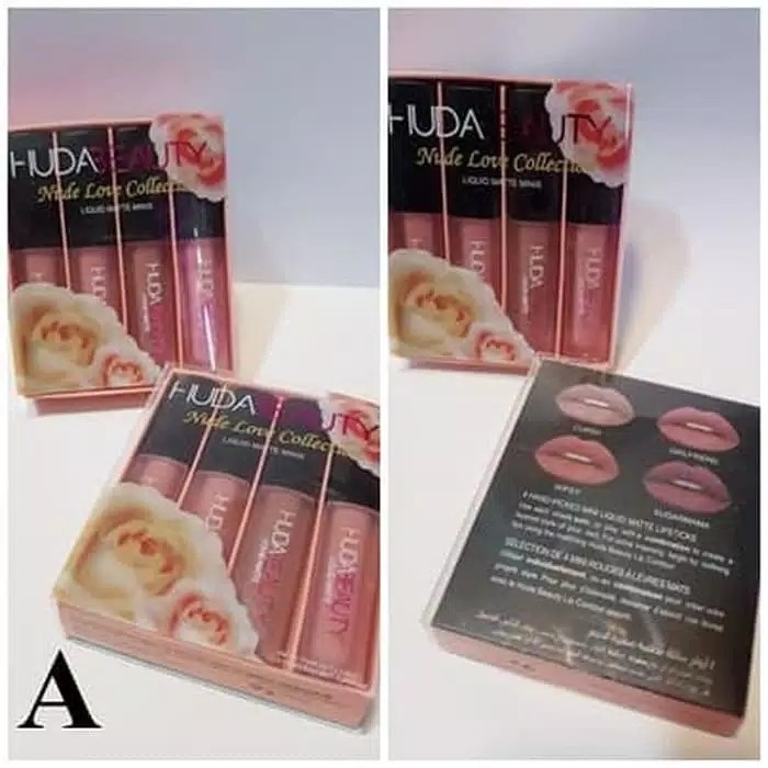 Promo huda liquid  matte minis  isi 4 pcs