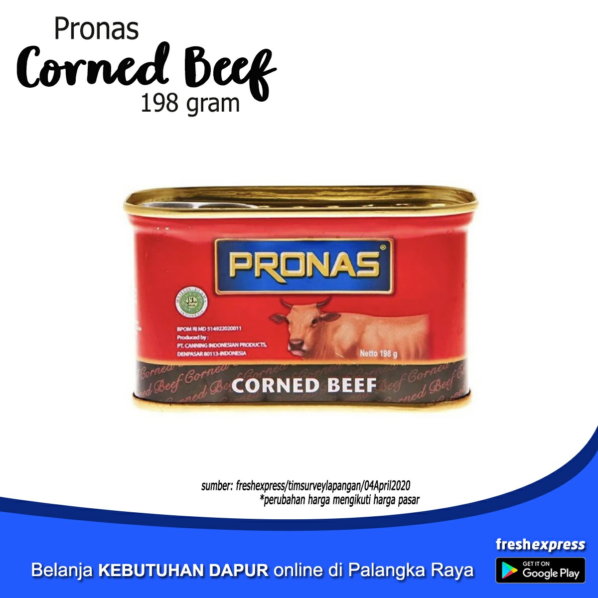 Pronas Corned Beef 198 Gram