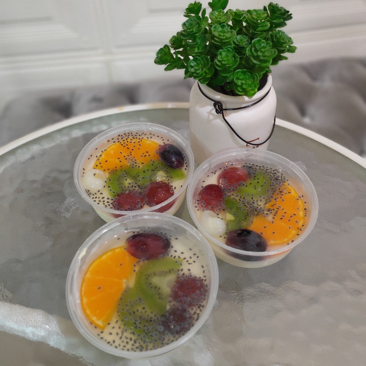 Pudding Keju Topping Mix Fruit 2