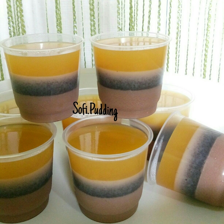 Pudding Labu Lapis Oreo Coklat