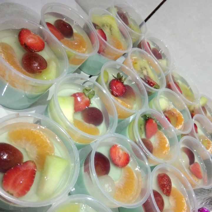 Puding Buah Blueberry