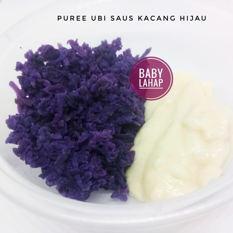 Puree Ubi Ungu-Saus Kacang Ijo