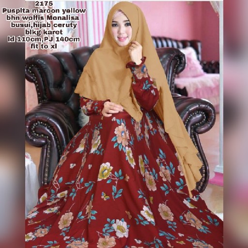 Puspita Maroon Yellow