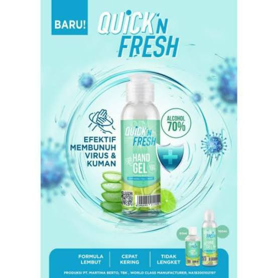 QUICK N FRESH HAND GEL 100ML