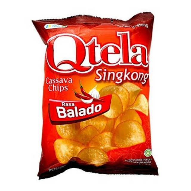 Qtela Keripik Singkong Balado 60 g -Makanan