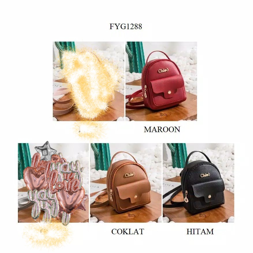 RANSEL CHLEO BACKPACK TAS SELMPANG HANDBAG MINI FASHION WANITA TAS