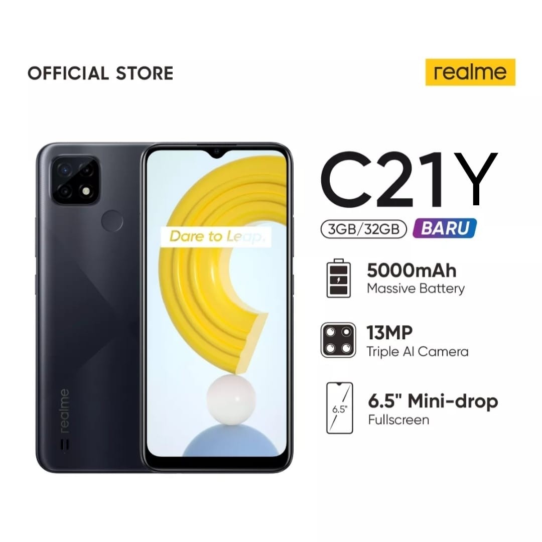 REALME C21Y RAM 3 ROM 32 HITAM