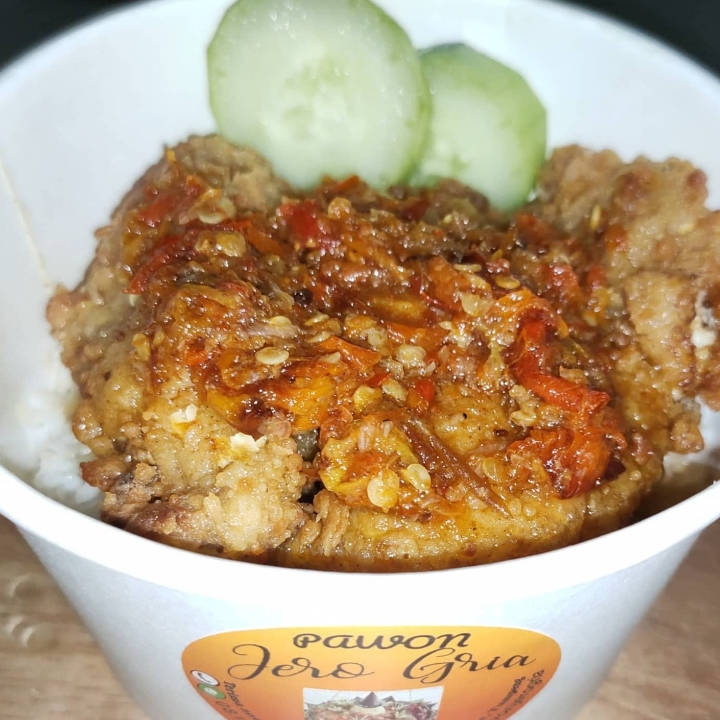 RICE BOWL TELOR GEPREK PAWONJEROGRIA