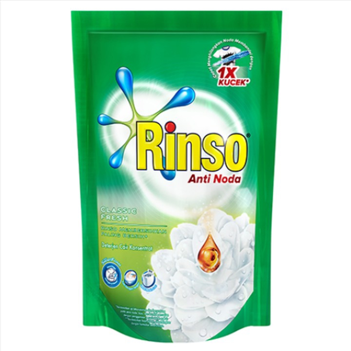 RINSO LIQUID POUCH 750ML