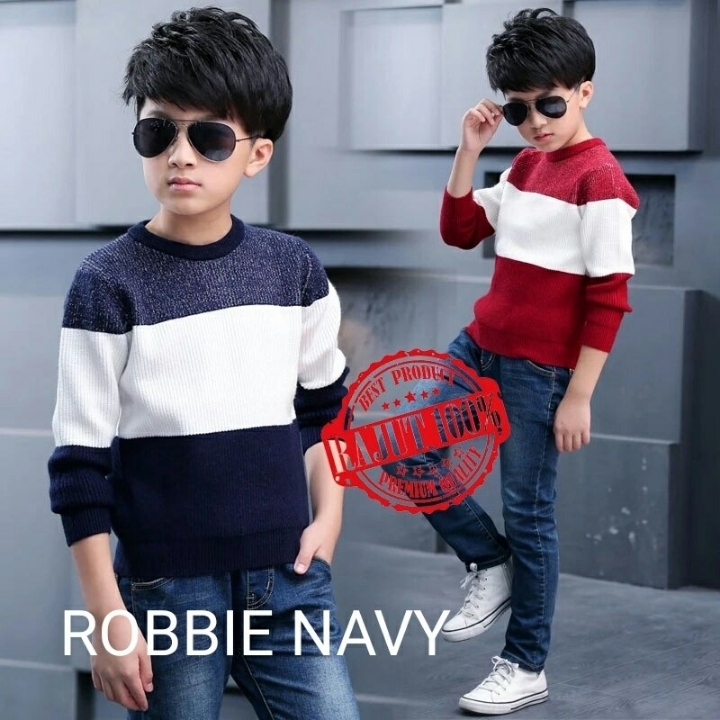 ROBBIE KIDS RAJUT PREMIUM NAVY