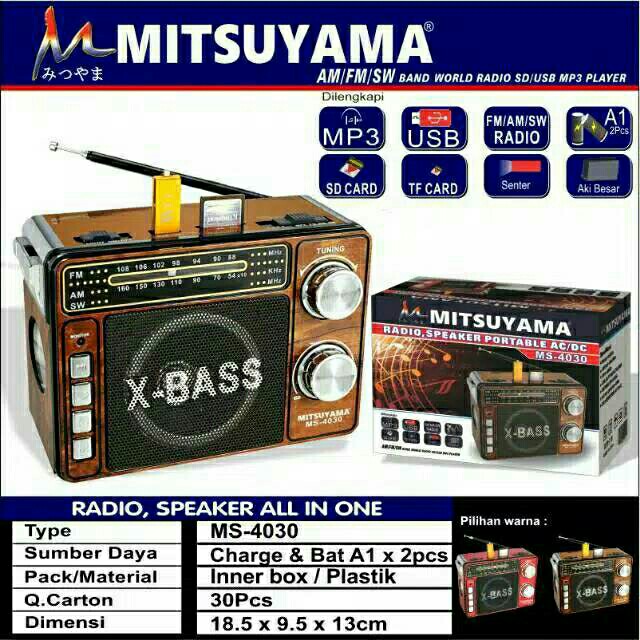 Radio Portable MITSUYAMA MS-4030