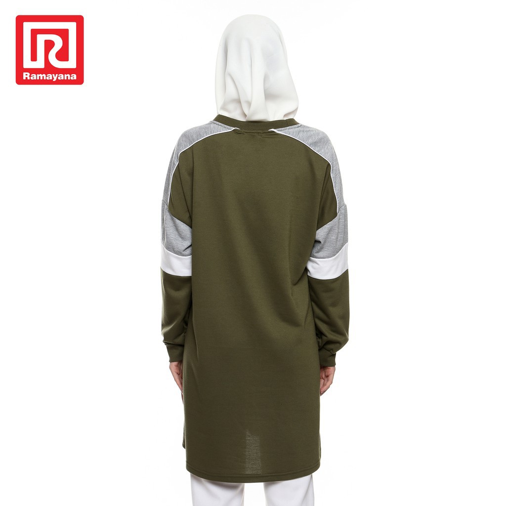 Ramayana - Dress Kombinasi LS Hijau 4