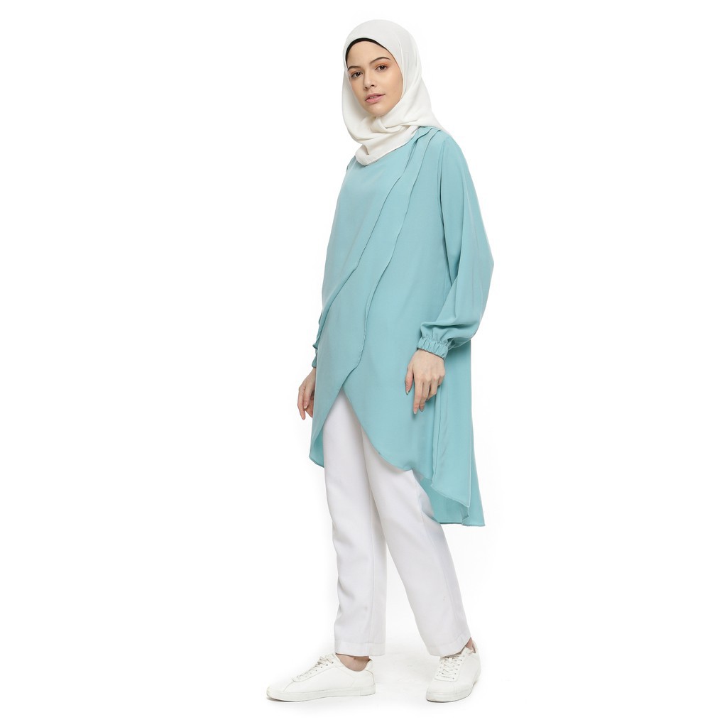 Ramayana - JJ Hijab Tunik Polos Wanita A02 Tosca 2