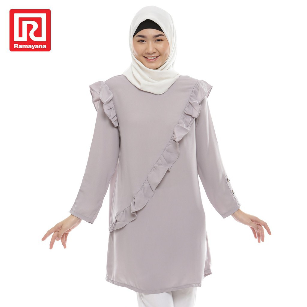 Ramayana - JJ Jeans tunik wanita Kombinasi Ruffle D70431791