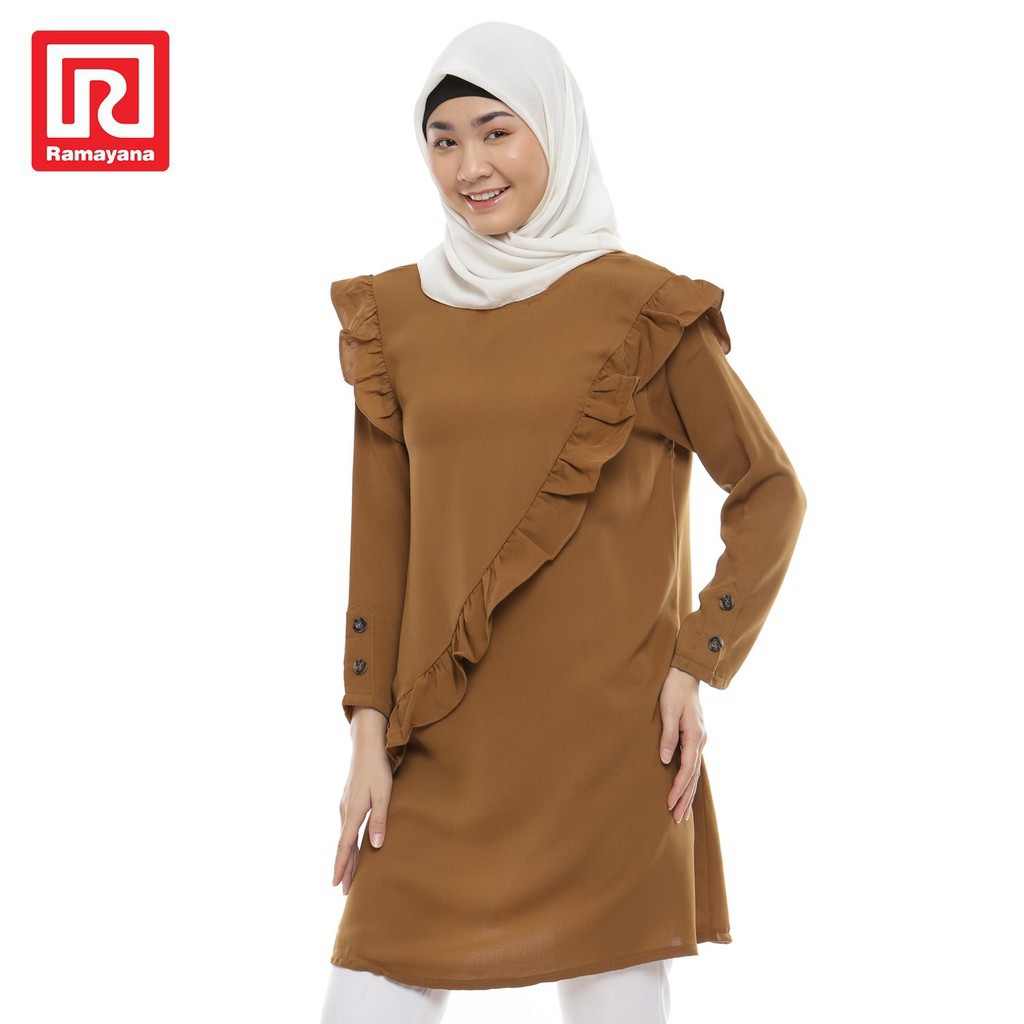 Ramayana - JJ Jeans tunik wanita Kombinasi Ruffle D70431791 3