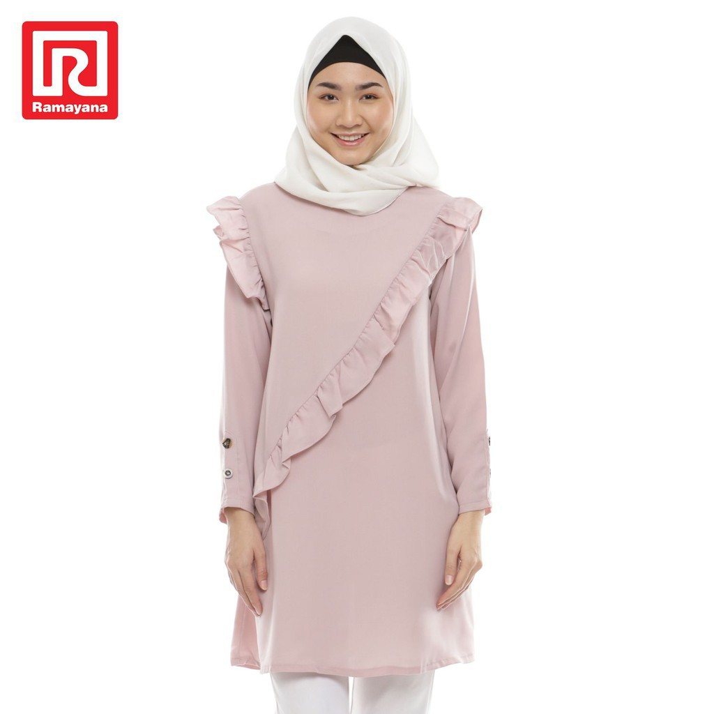 Ramayana - JJ Jeans tunik wanita Kombinasi Ruffle D70431791 5