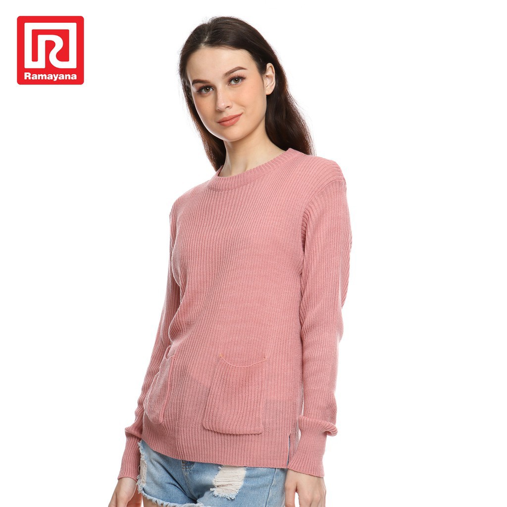 Ramayana - Pink By JJ Sweater Wanita Rajut Pocky 4