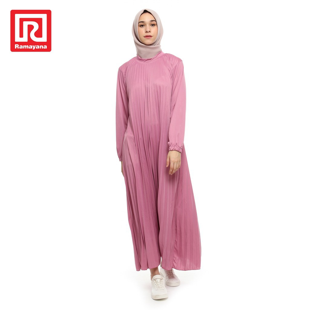 Ramayana - Pink by JJ Maxi Plisket Wanita 1229 3