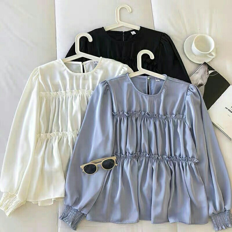 Ramona top -  BLOUSE WANITA - BLOUSE KOREA - ATASAN WANITA - PAKAIAN T