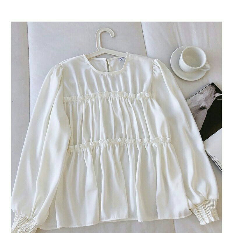 Ramona top -  BLOUSE WANITA - BLOUSE KOREA - ATASAN WANITA - PAKAIAN T 5