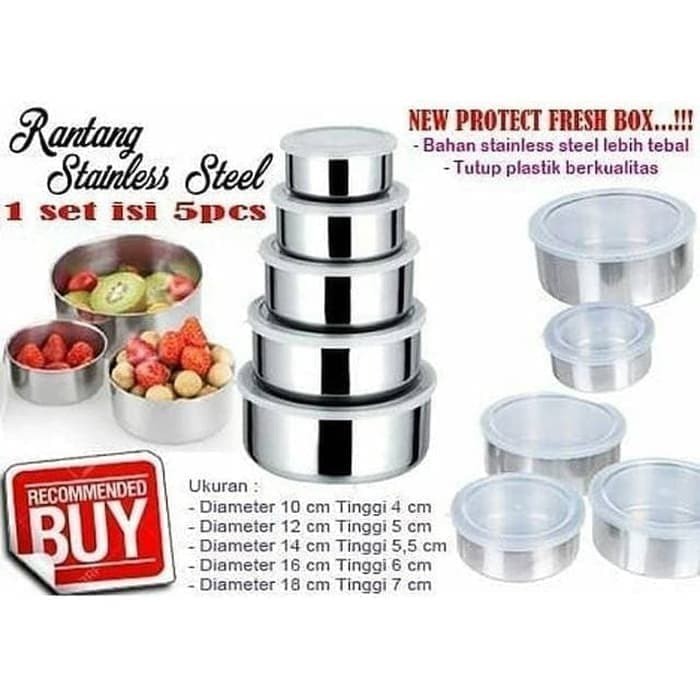 Rantang Stainless Stell 5 Susun Protect Fresh Box