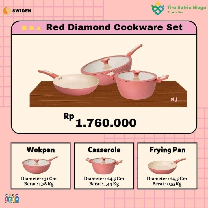 Red Diomond Cookware Set