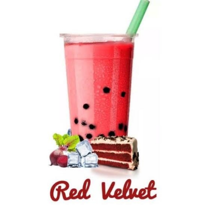 Red Valvet Boba Drink