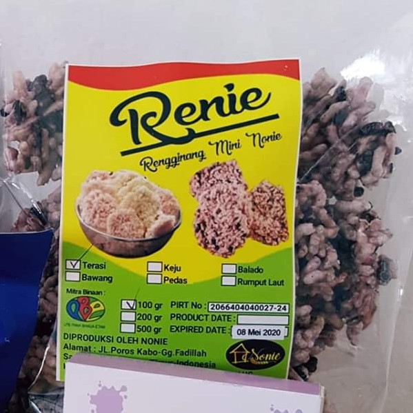 Renie Renginang Mini Rasa Terasi