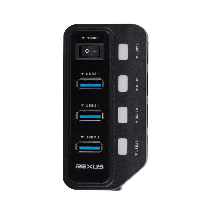 Rexus H332 USB HUB 7 Port Plus Converter Type C