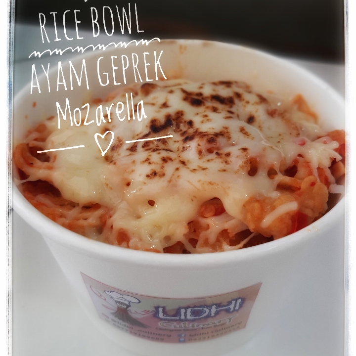 Rice Bowl Ayam Geprek Mozarella