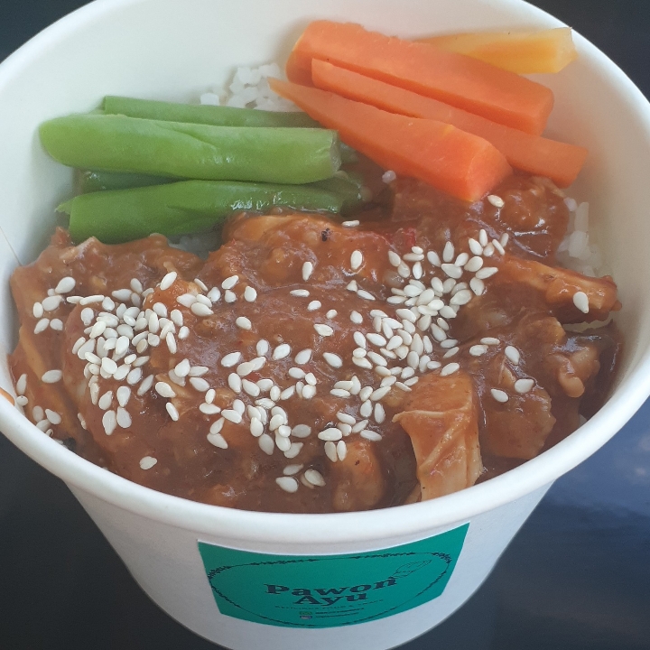 Rice Bowl Ayam Suwir Mercon