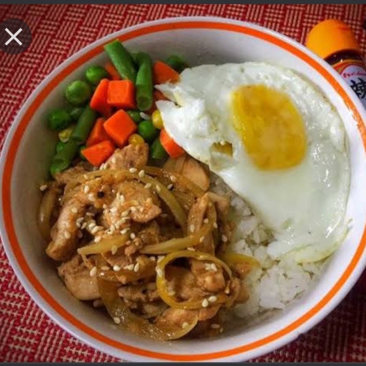 Rice Bowl Ayam Teriyaki telor Ceplok